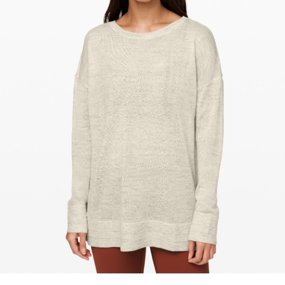 Lululemon well being crew sweater linen